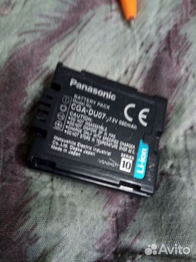 Аккумулятор panasonic cga-du07