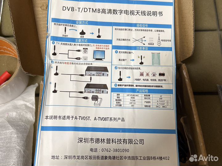 Антенна для цифрового тв уличная 470-860MHz