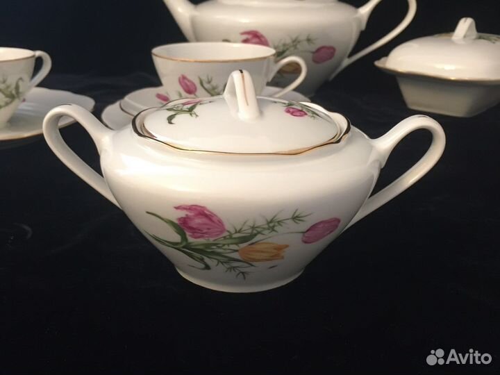 Чайный сервиз чехия «Тюльпаны» 60 е г