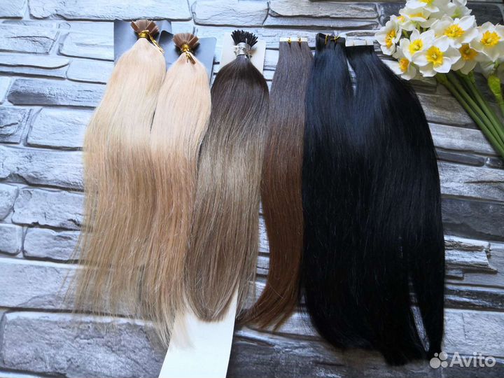 Волосы для наращивания. Натуральный волос. Капсулы