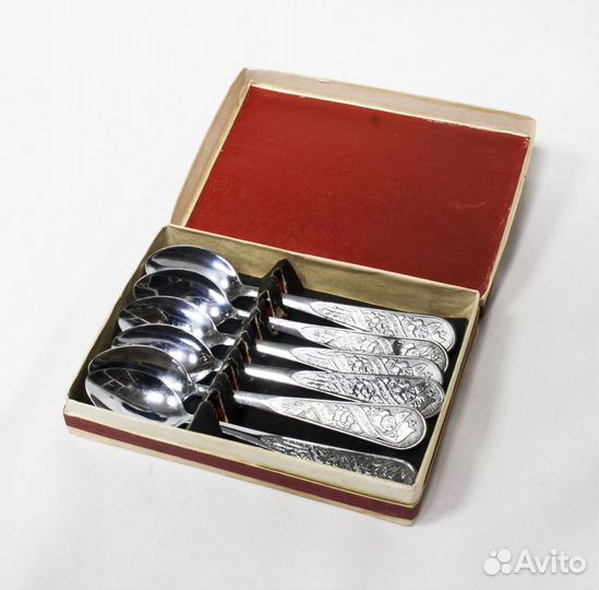 Набор чайные ложки С днем рождения 6 шт, в коробке