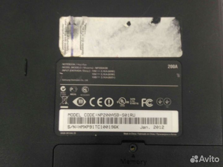 Корпус Samsung np200a5b