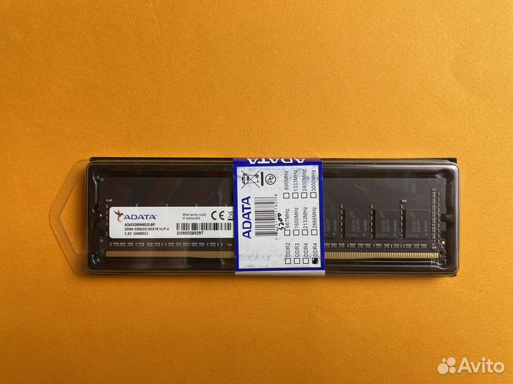 DDR4 3200 MHz 8GB adata dimm для пк Новые