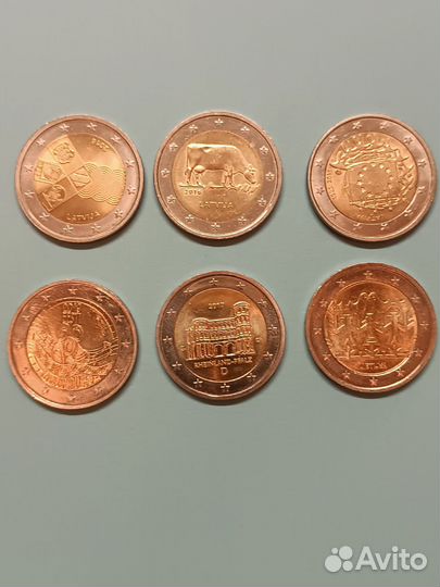 Монеты 2 евро юбилейные