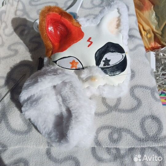 Маска для Квадробики с мехом Ч.О