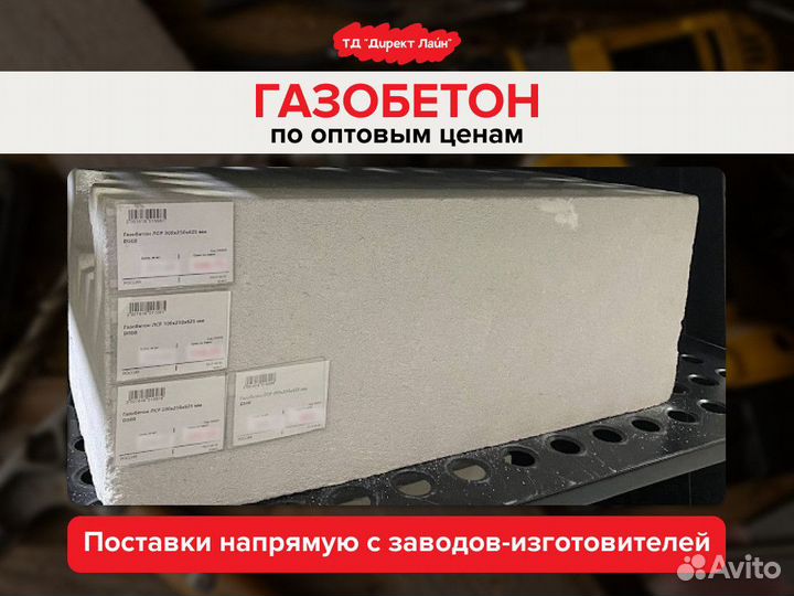 Газобетон U-блок 400х250х500