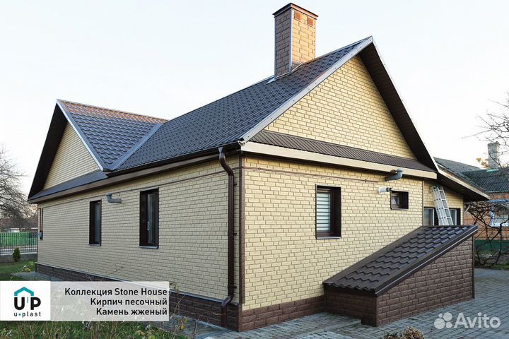 Фасадные панели Стоун Хаус графитовый код 542