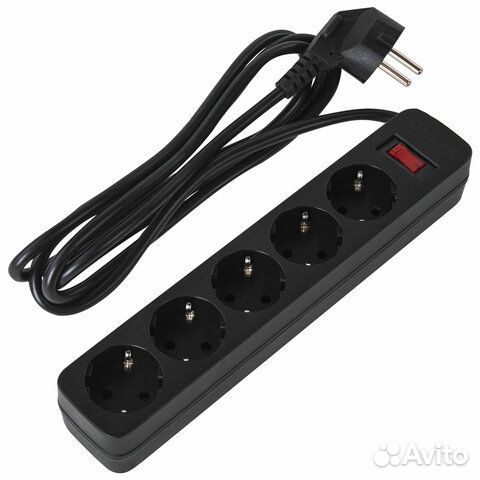 Сетевой фильтр sonnen SPB-185, 5 розеток черный