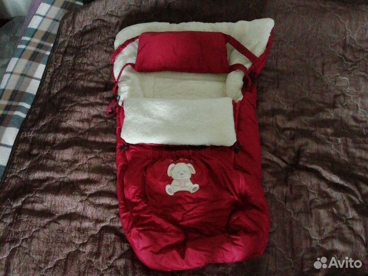 Конверт в коляску натуральный мех