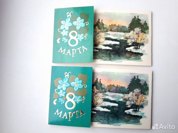 Колекция Значки 8 марта и открытки редкие и уникал