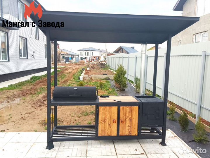 Мангал с крышей