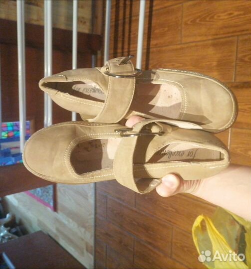 Туфли женские натуральная кожа бежевые