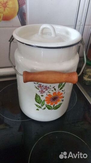 Бидончик 3 л с деревянной ручкой (Н.Ельцовка)