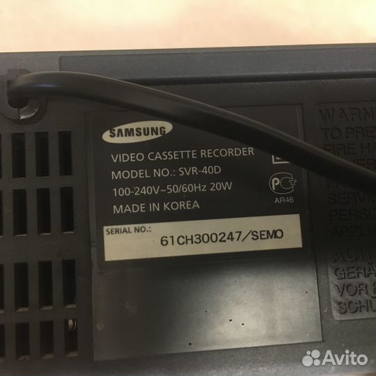 Видеомагнитофон Samsung SVR-40D diamond