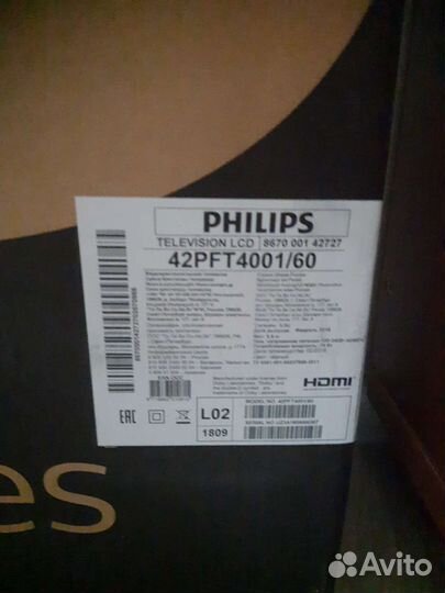 Телевизор philips 42PFT4001/60 на запчасти
