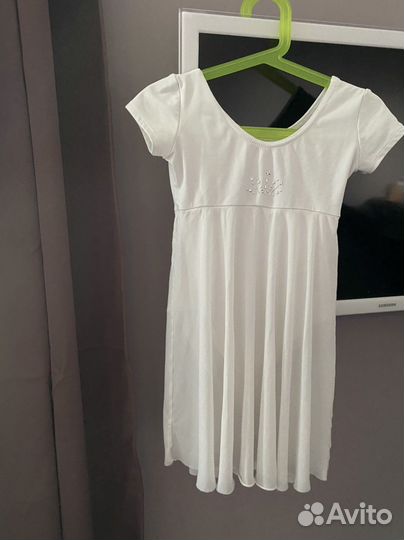 Балетное боди с сетчатой юбкой