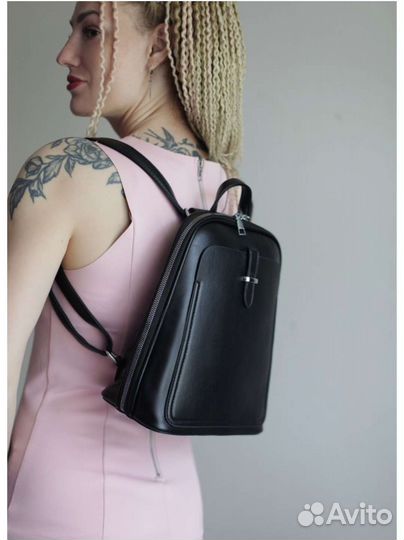 Рюкзак женский кожаный белый черный бежевый