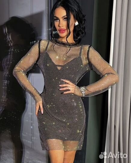Платье с сеткой