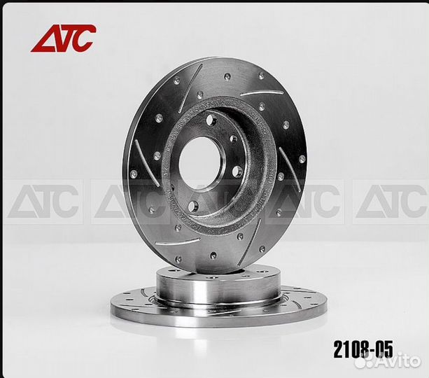 Тормозные диски (насечки+перфор.) атс Ваз 2108