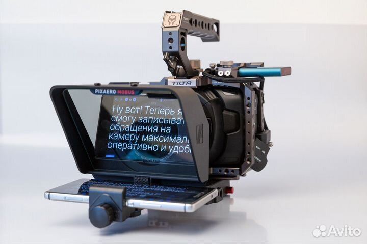 Оператор с камерой Blackmagic pcc4k