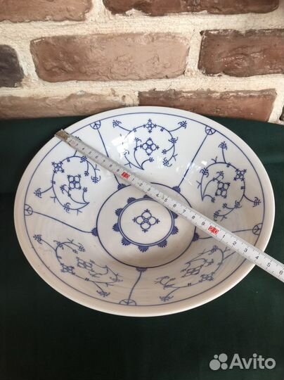 Луковый узор, синий лук салатники