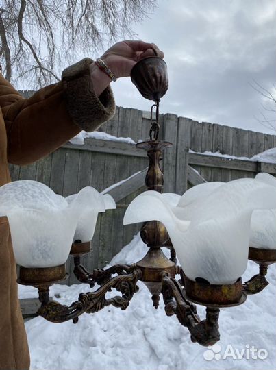 Люстра бронза СССР отличное состояние