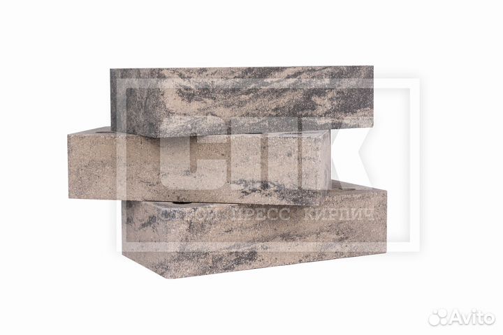 Кирпич облицовочный - Серый обсидиан