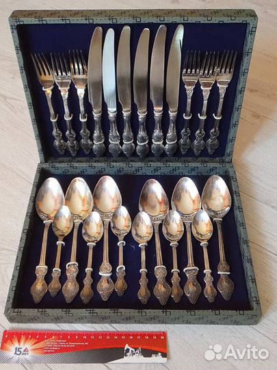 Столовый (десертный) набор из мельхиора