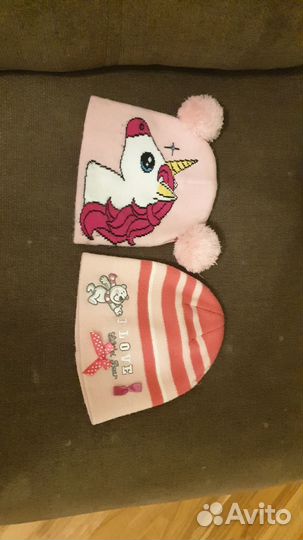 Шапки демисезонные для девочек 50 52