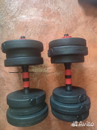Гантели по 10кг каждая