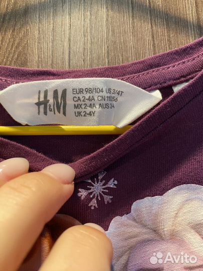 Платье для девочки hm 98 104