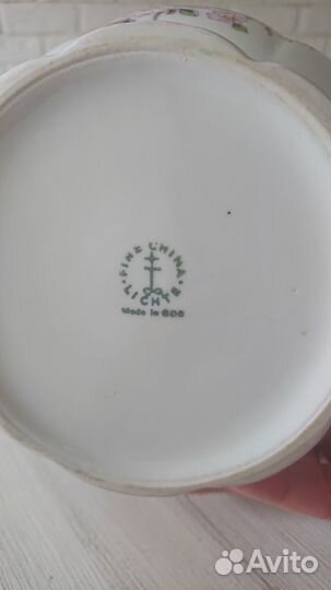 Чайник и молочник фарфор Fine China Lichte, GDR