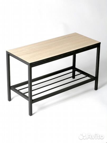 Банкетка corrido-410N с одной полкой, черная