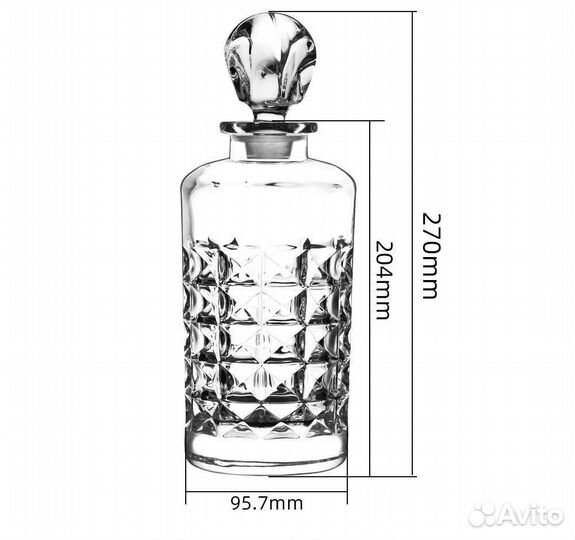 Графин хрустальный Tower