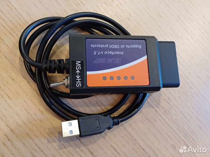 Сканер elm327 Forscan usb с переключателем HS/MS