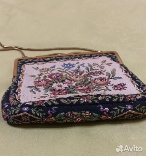 Винтажная сумочка из гобелена винтаж 50 -60-70 х г