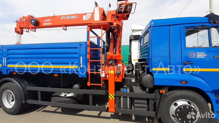 Бортовой грузовик КАМАЗ 65117-3010-48 с КМУ Kanglim, 2024