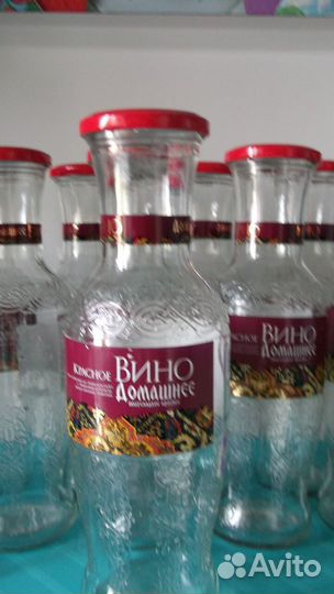 Бутылки стеклянные 1 литр с крышками