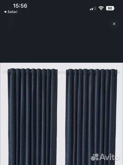 Шторы IKEA блэкаут синие