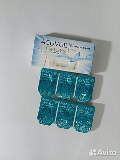 Линзы acuvue oasys -4.00 + две линзы -4.50