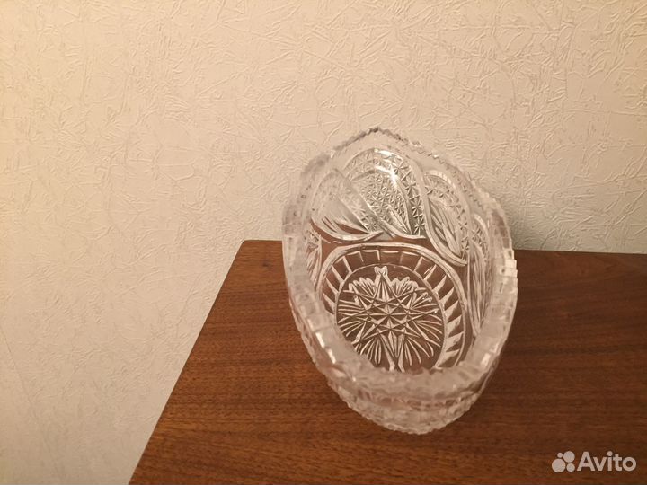 Ваза салатница хрустальная