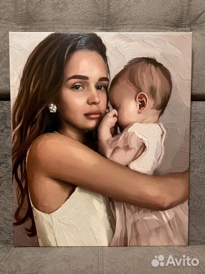 Портрет на холсте в стиле масло