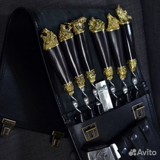 Набор шампуров в чехле «Медвежья лапа»