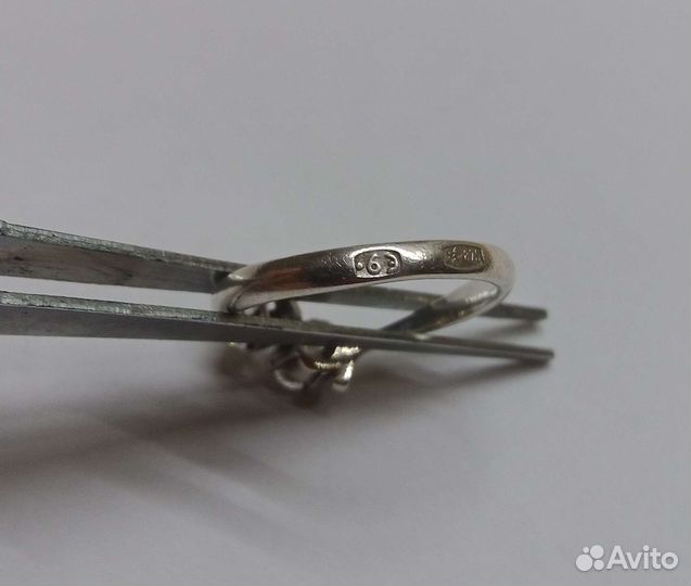 Кольцо СССР серебро 875