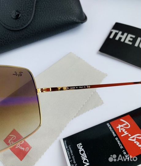 Очки ray ban square коричневые