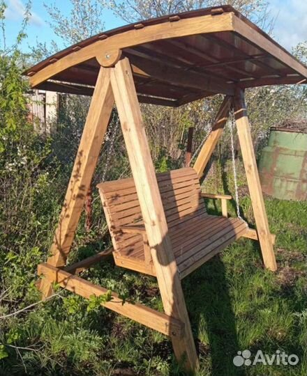 Деревянные качели