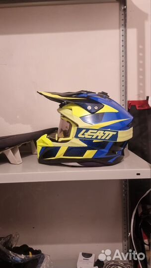 Кроссовый шлем hjc i50 с очками