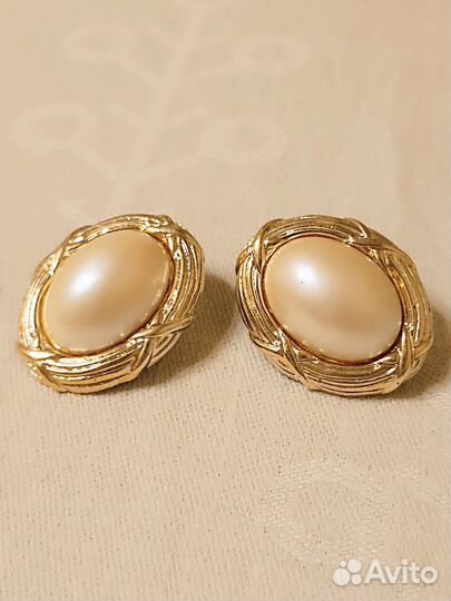 Винтажные серьги клипсы