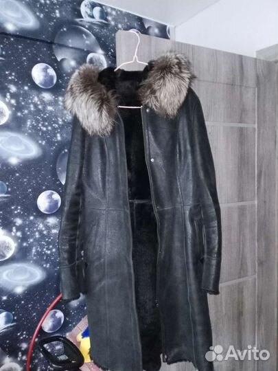 Дубленка натуральная женская с капюшоном