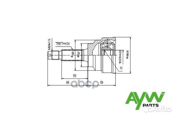 AW1510119 Шрус Внешний AW1510119 aywiparts